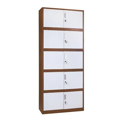 咖白套色分体五节柜