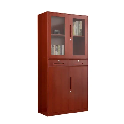 红木纹中二斗文件柜