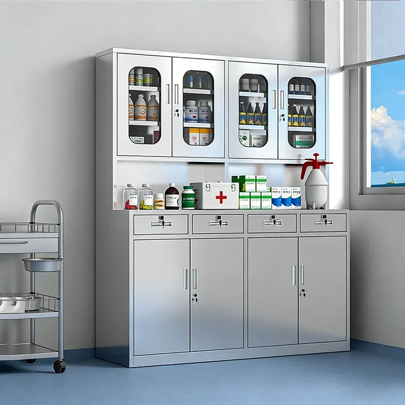 Stainless steel Western medicine cabinet 不锈钢西药柜