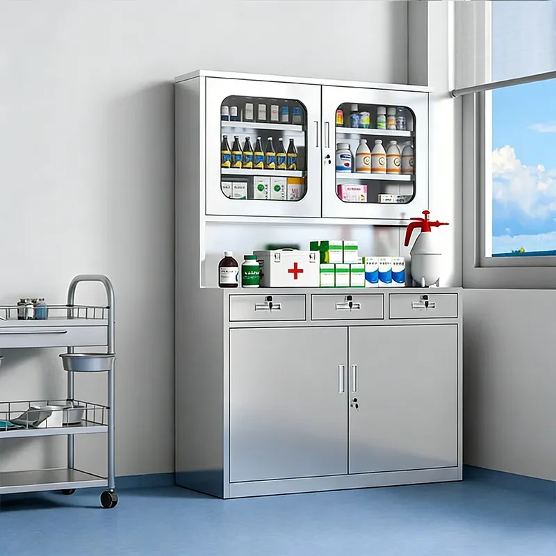 Stainless steel Western medicine cabinet 不锈钢西药柜